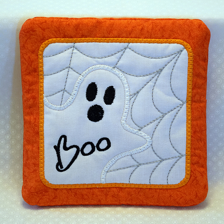 Boo Halloween Mug Rug