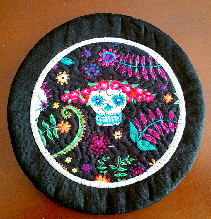 Day of the dead mug rug