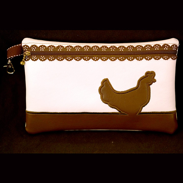 Chicken Purse witth lace zipper